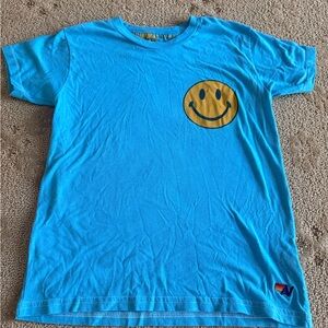 Aviator Nation Blue Smiley Face Kids T-Shirt